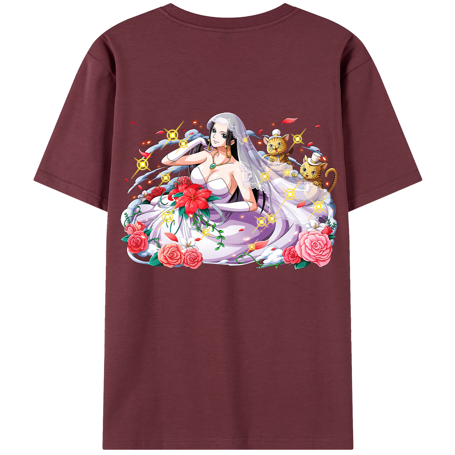 ワンピース ボア・ハンコック ONE PIECE Boa·Hancock 綿100％半袖Tシャツ（背面プリント）